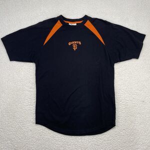 VTG Lee Sport SF Giants Embroidered Tshirt Black Orange Size Youth XL 14/16 MLB